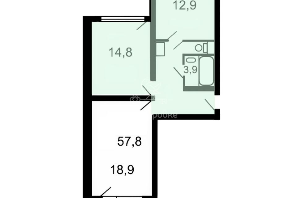 Продаётся комната в 1-комн. квартире, 33.7 м²