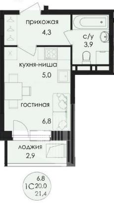 Купить трехкомнатную квартиру 68.1м² ул. Лифанова, 38, Пермь, Пермский край, р-н