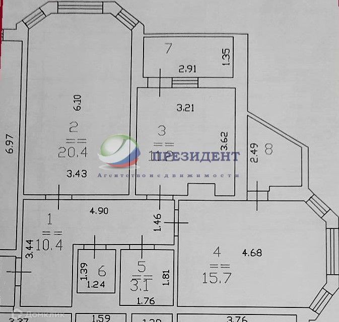 Продаётся 2-комнатная квартира, 62.5 м²