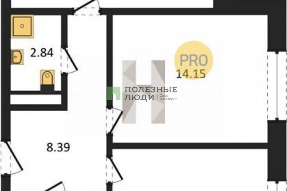 Продаётся 3-комнатная квартира, 64.46 м²