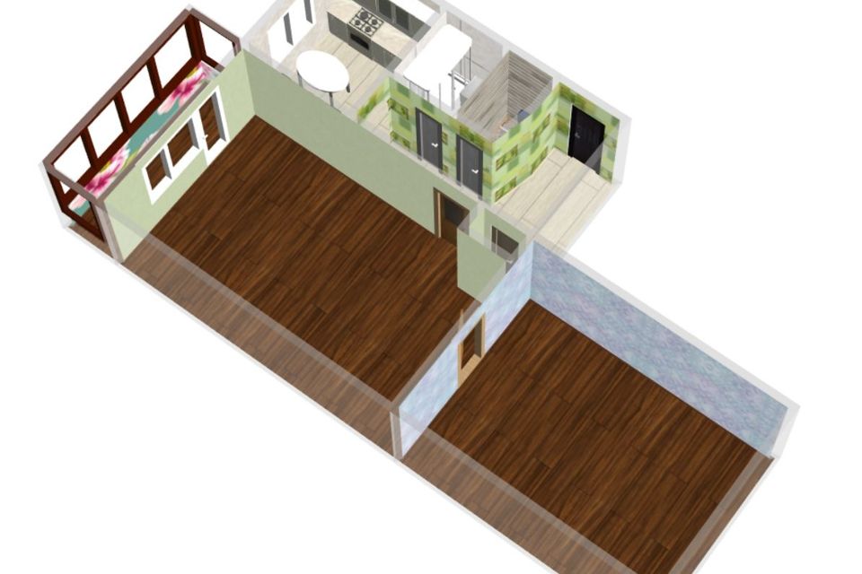 Продаётся 3-комнатная квартира, 61.1 м²