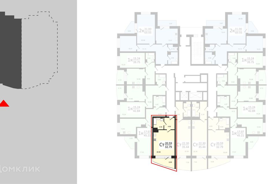 Продаётся студия, 32.79 м²