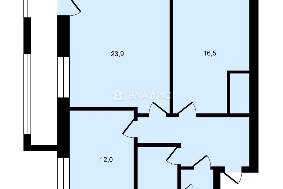 Продаётся 2-комнатная квартира, 67.5 м²