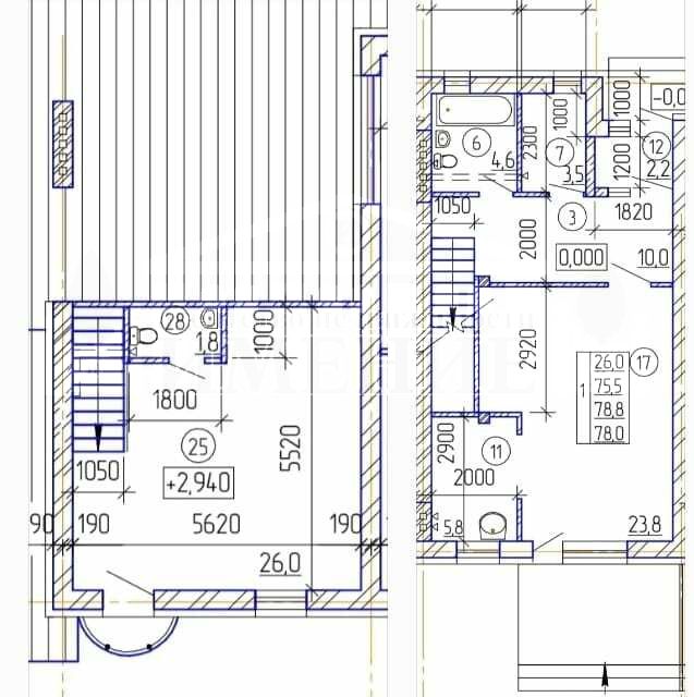 Продаётся 2-комнатная квартира, 76.9 м²