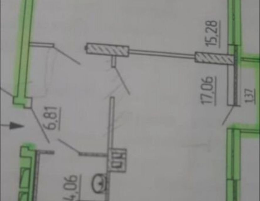 Продаётся 1-комнатная квартира, 44 м²