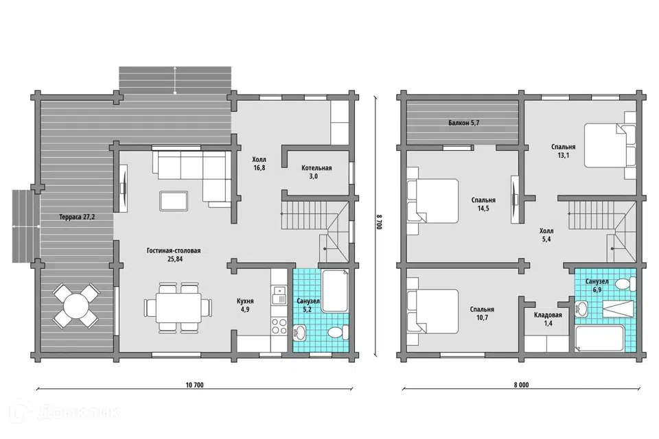 Продаётся 2-этажный дом, 145 м²