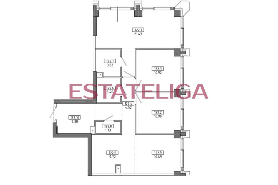 Продаётся 4-комнатная квартира, 86 м²