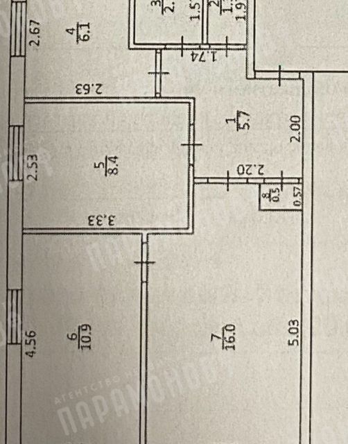 Продаётся 3-комнатная квартира, 51 м²