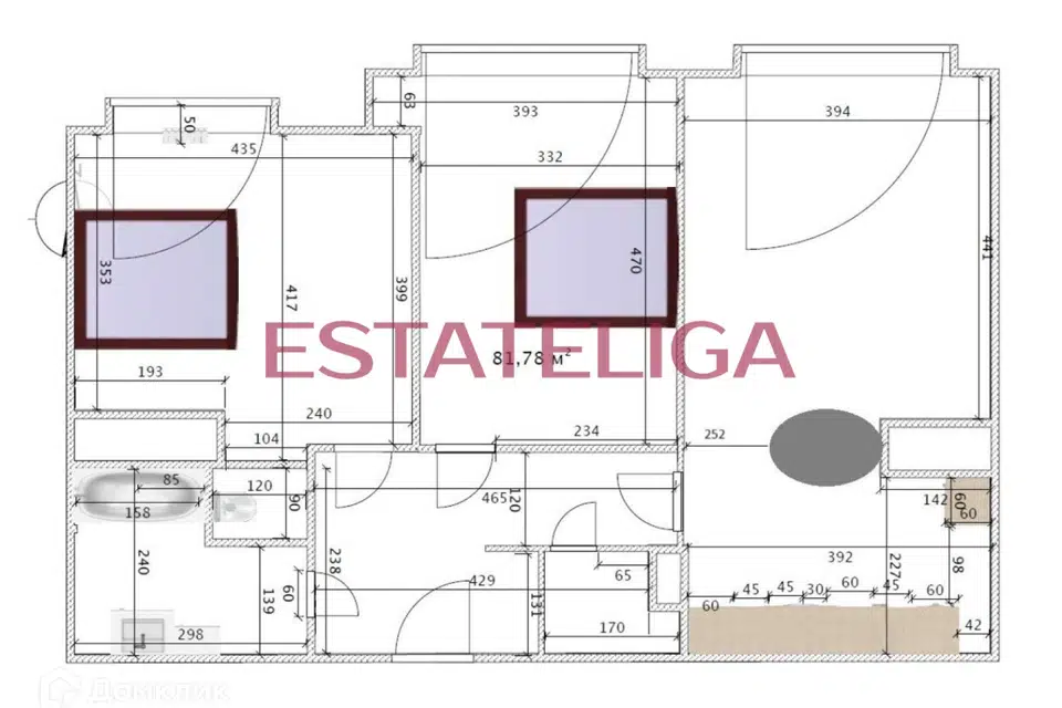 Продаётся 3-комнатная квартира, 82 м²