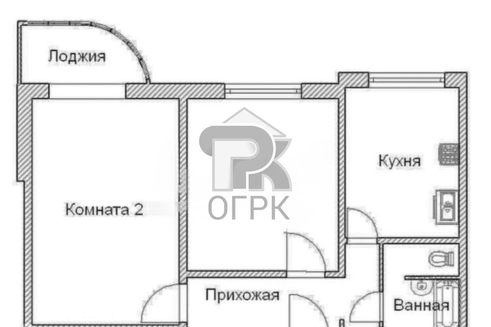 Продаётся 2-комнатная квартира, 50.2 м²