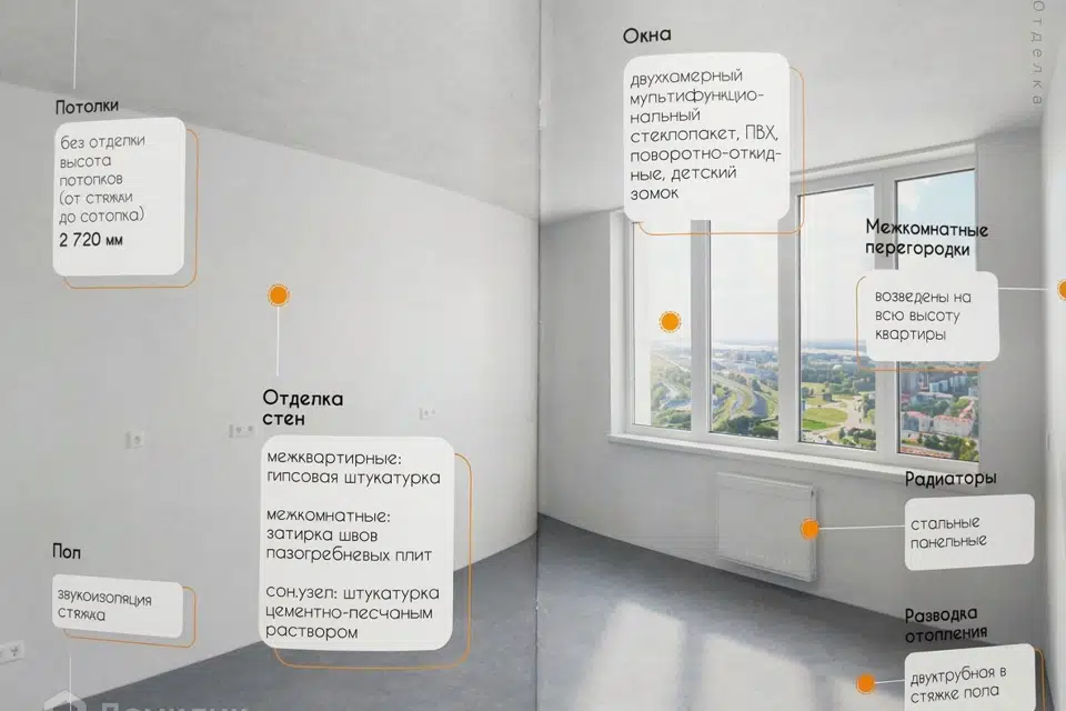 Продаётся 2-комнатная квартира, 55.59 м²