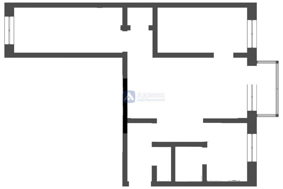 Продаётся 3-комнатная квартира, 47.4 м²