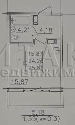 Продаётся студия, 24.8 м²