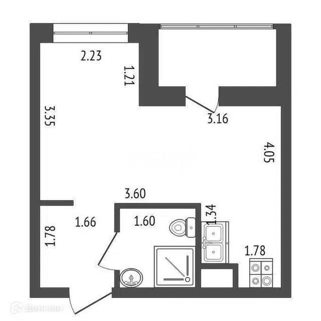 Продаётся студия, 22.9 м²