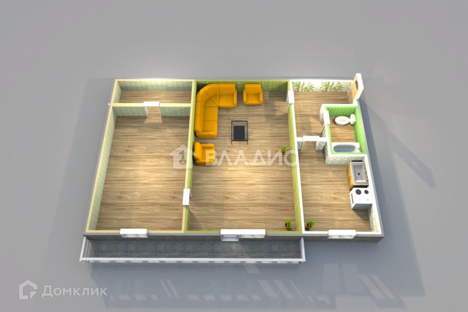 Продаётся 2-комнатная квартира, 43 м²