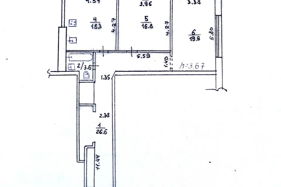 Продаётся 2-комнатная квартира, 84.9 м²