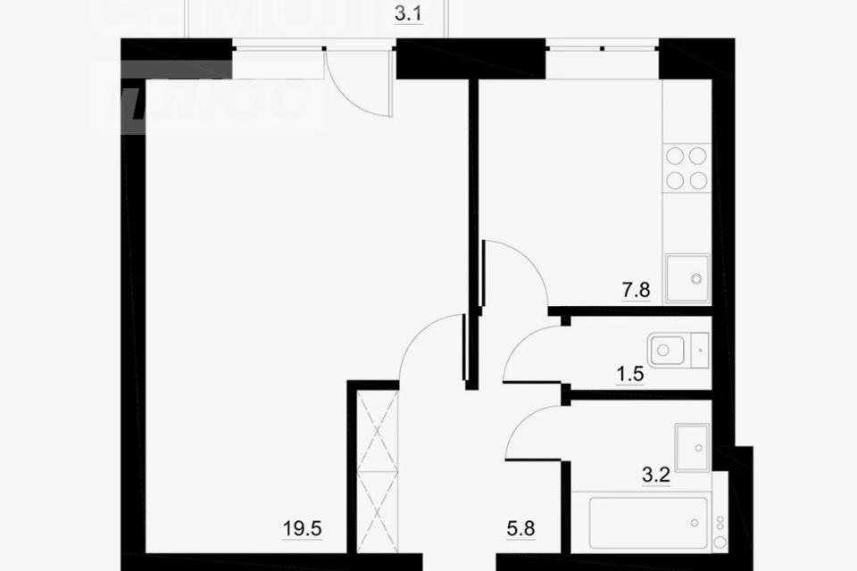 Планировка квартир 1 комната фото 17