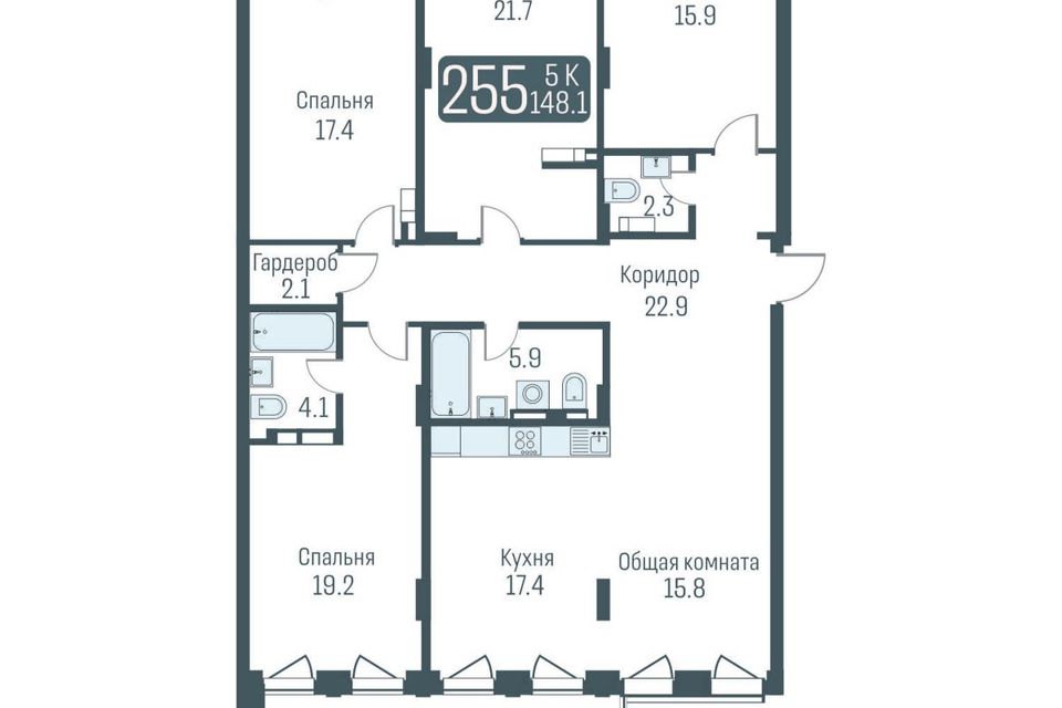 Продаётся студия, 146.4 м²