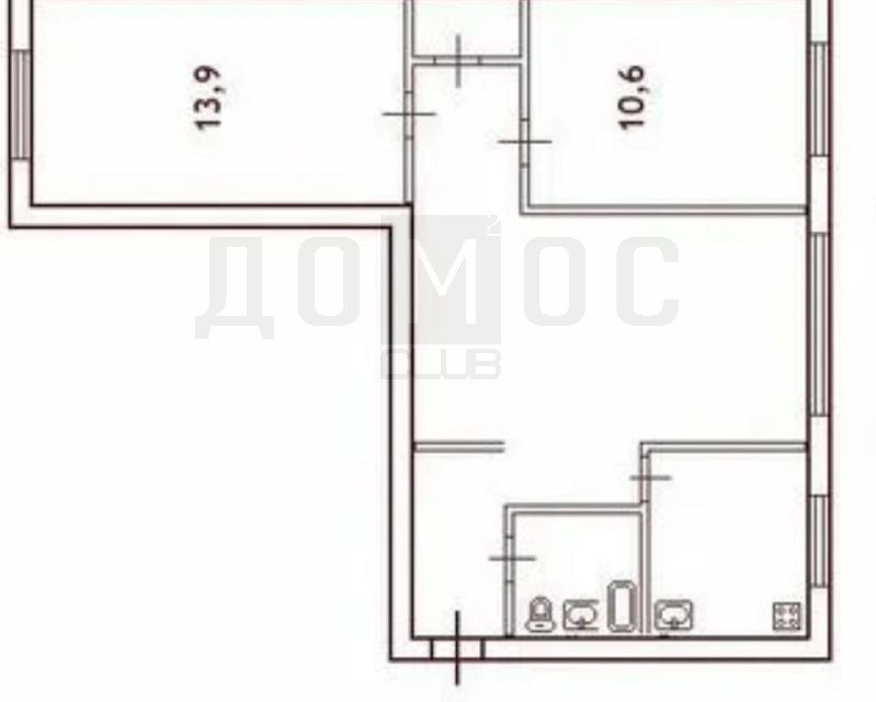 Продаётся 3-комнатная квартира, 57 м²
