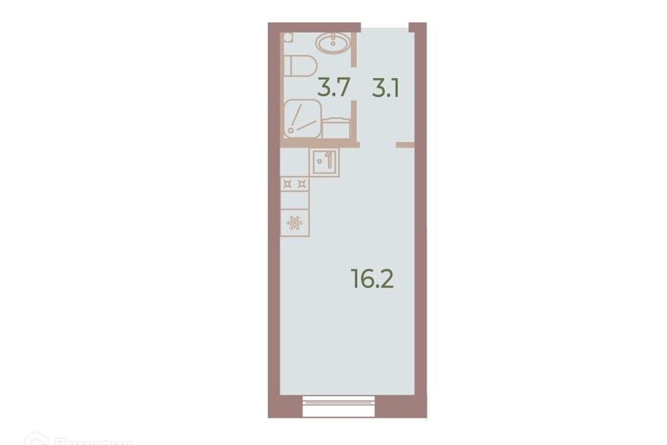 Продаётся студия, 22.8 м²