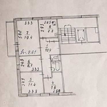 Продаётся 4-комнатная квартира, 69.6 м²
