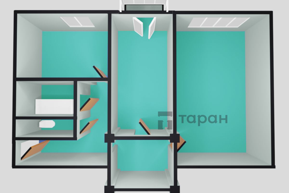 Продаётся 2-комнатная квартира, 61.3 м²