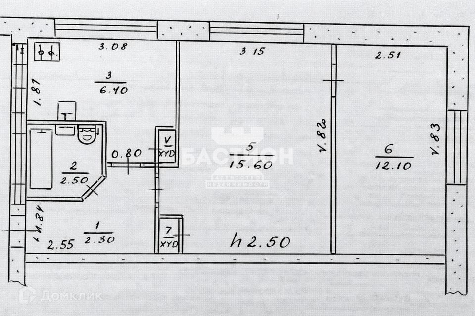Продаётся 2-комнатная квартира, 41.3 м²