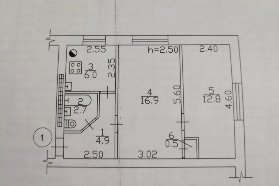Продаётся 2-комнатная квартира, 45 м²