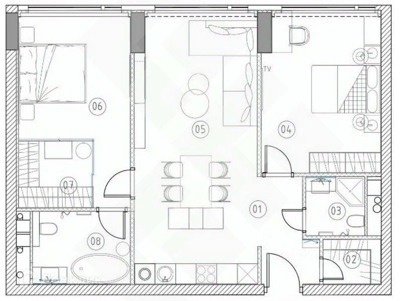 Продаётся 2-комнатная квартира, 77 м²