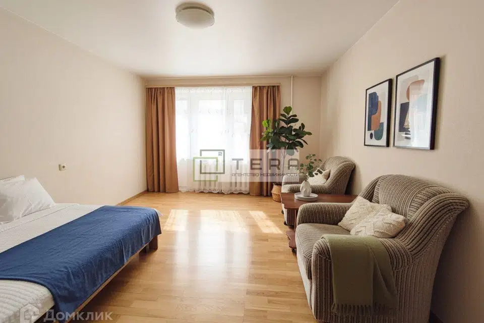 Продаётся 1-комнатная квартира, 39.6 м²