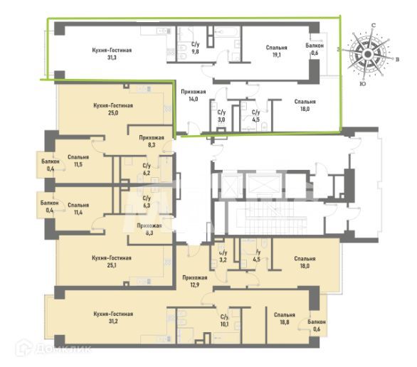 Продаётся 3-комнатная квартира, 100 м²