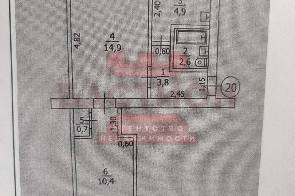 Продаётся 2-комнатная квартира, 42 м²