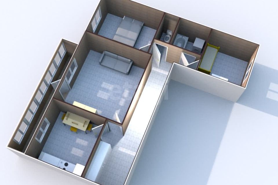 Продаётся 3-комнатная квартира, 71.5 м²
