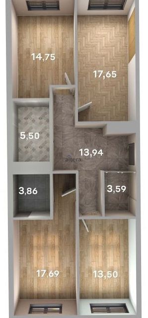 Продаётся 3-комнатная квартира, 91 м²