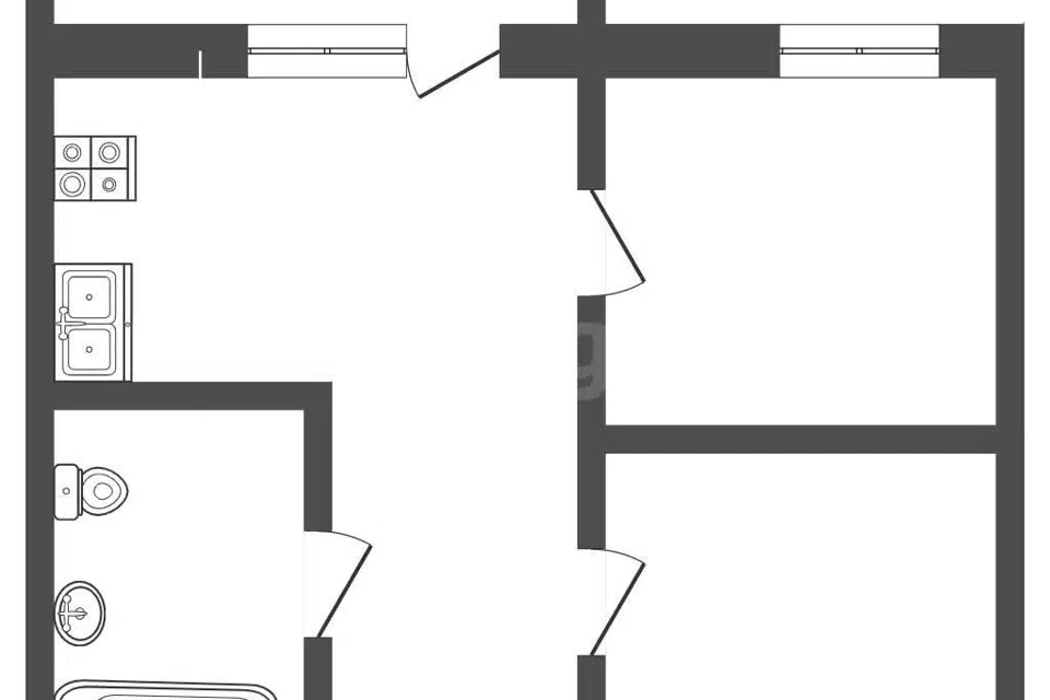 Продаётся 2-комнатная квартира, 34.6 м²