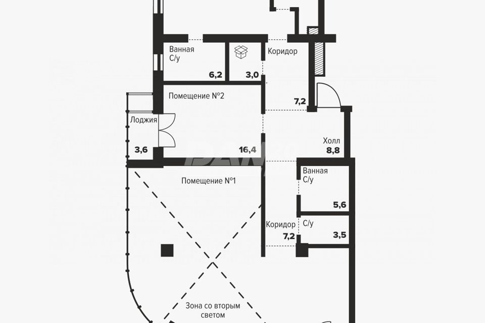 Продаётся 2-комнатная квартира, 156.1 м²
