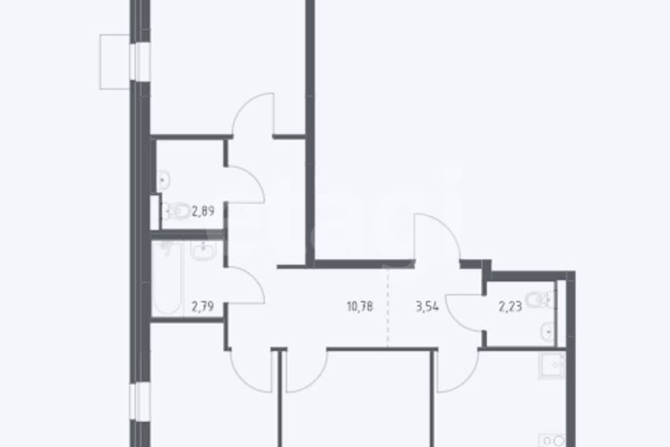 Продаётся 3-комнатная квартира, 79.17 м²