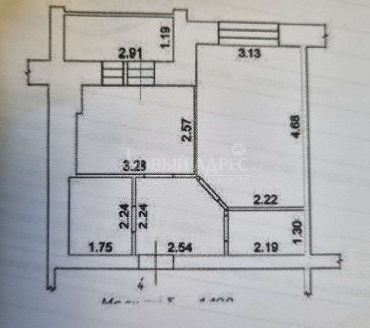 Продаётся 1-комнатная квартира, 34.5 м²