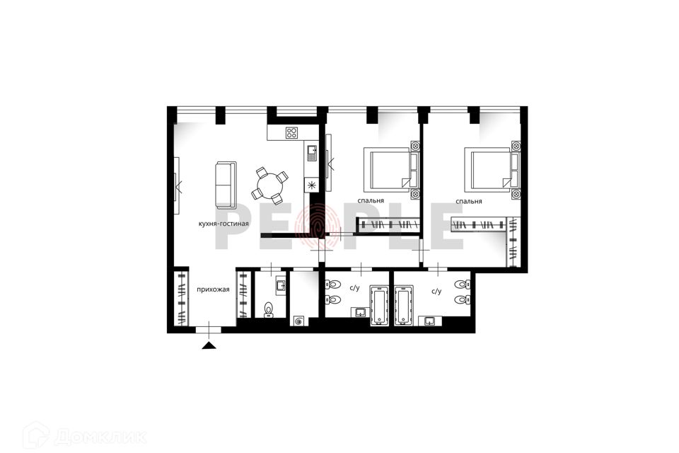 Продаётся 2-комнатная квартира, 99 м²