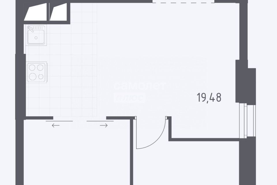 Продаётся 2-комнатная квартира, 49.5 м²