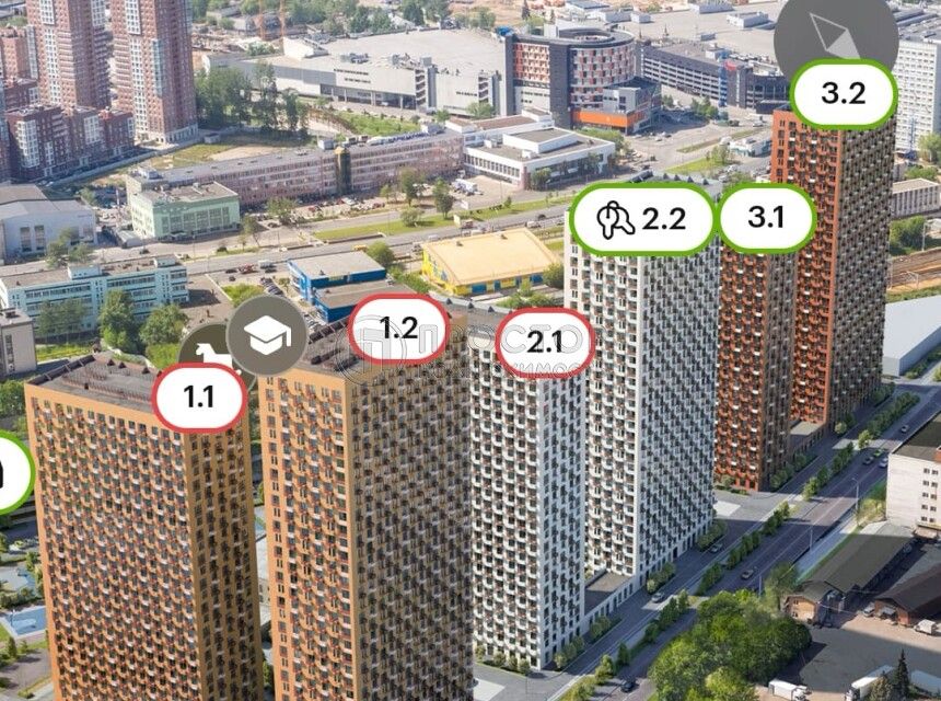 Продаётся 1-комнатная квартира, 32.45 м²