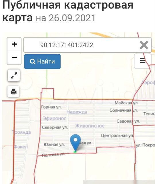 Массив живописное симферополь карта