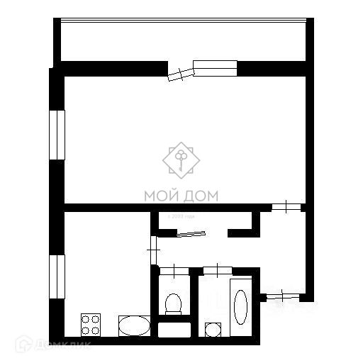 Продаётся 1-комнатная квартира, 32 м²