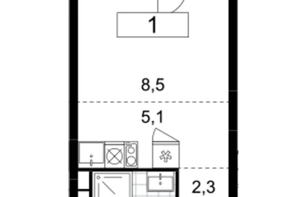 Продаётся студия, 19.6 м²