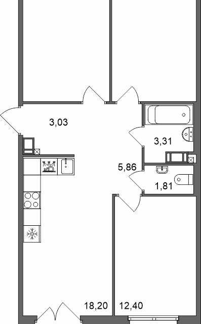 Продаётся 3-комнатная квартира, 74.5 м²