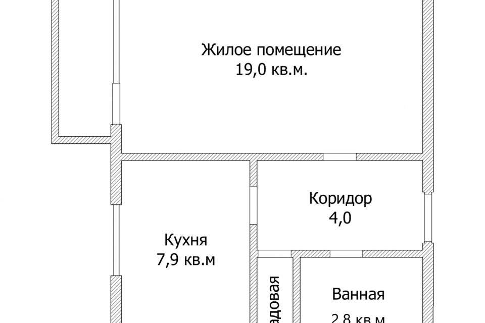 Продаётся 1-комнатная квартира, 36 м²