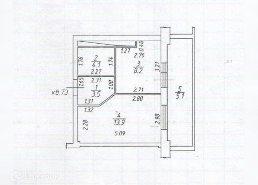 Продаётся 1-комнатная квартира, 29.7 м²