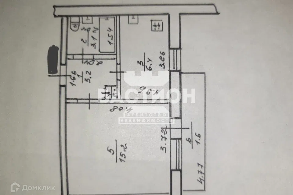 Продаётся 1-комнатная квартира, 28 м²