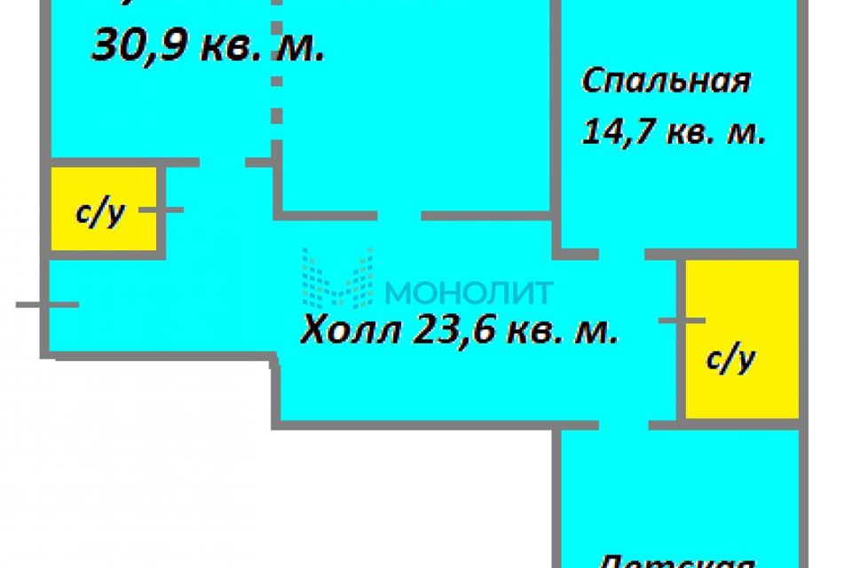 Продаётся 2-комнатная квартира, 98.9 м²