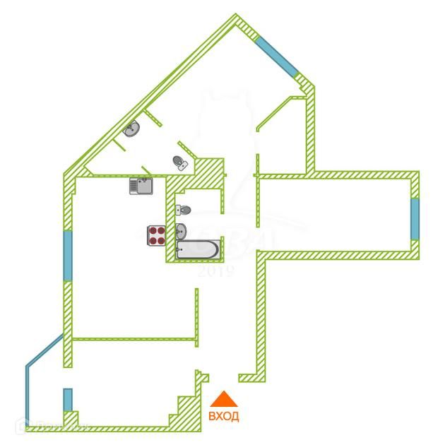 Продаётся 3-комнатная квартира, 85 м²